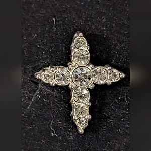 Cubic zirconia cross pendant